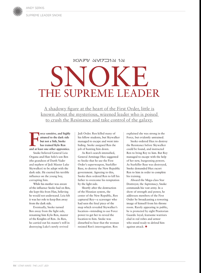 Illustration for article titled So, Apparently, Snoke May Have Trained 'At Least One' Other Apprentice